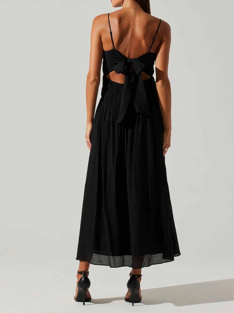 andrina smocked midi dress Andrina Smocked Dress in Black