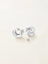 Chunky Doune Earrings in Silver