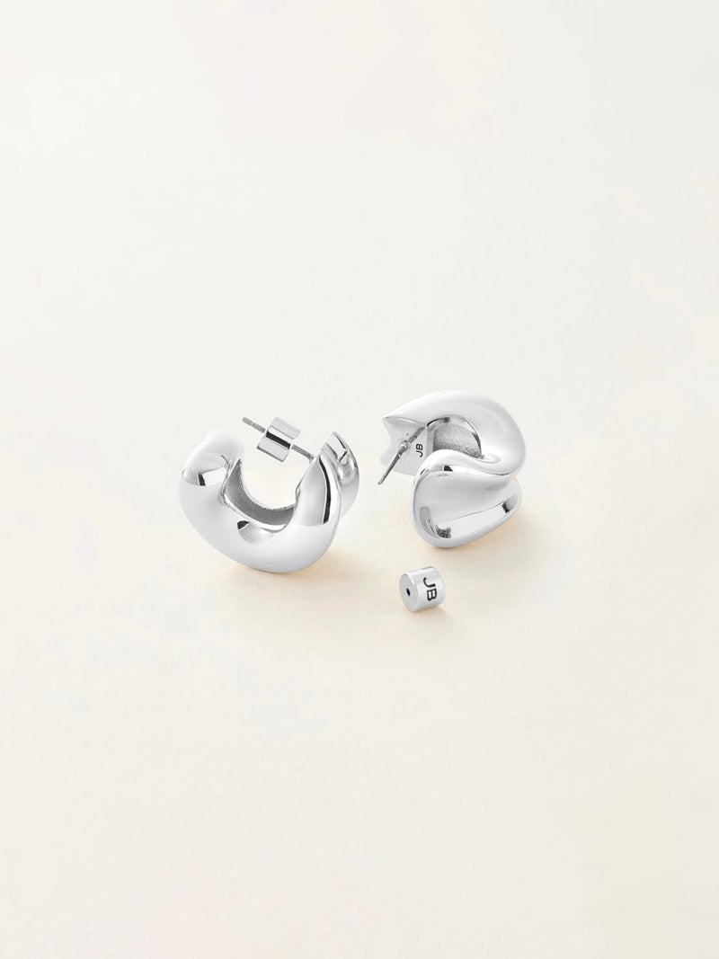 Chunky Doune Earrings in Silver