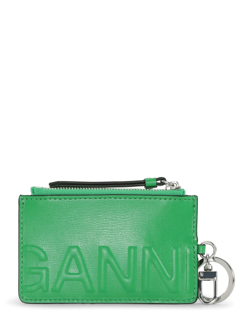 Banner Zipped Coin Purse in Kelly Green