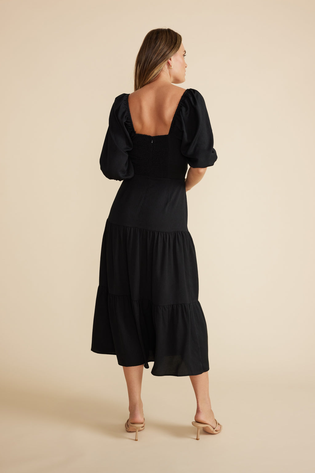 Audrey Midi Dress in Black