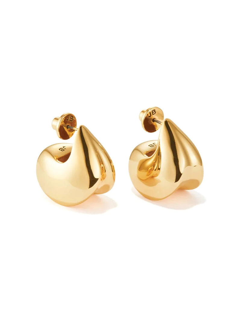 Nouveaux Puff Earrings in Gold Shades of Grey Boutique