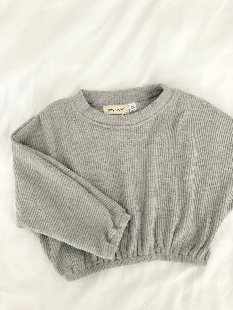 Kids Jett Pullover in Grey