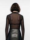 Kaia Spot Mesh Top