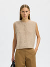 Lulu Knit Vest in Birch Melange