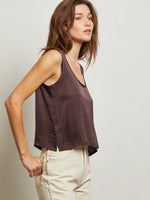 SIlvie Satin Scoop Neck Tank