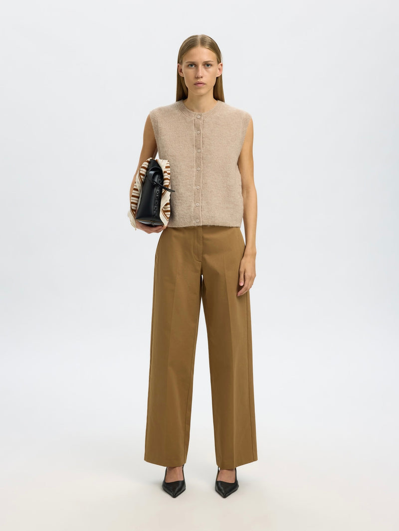 Lulu Knit Vest in Birch Melange