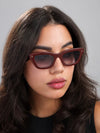 Donna Sunglasses in Bordeaux w/Grey Gradient Lenses