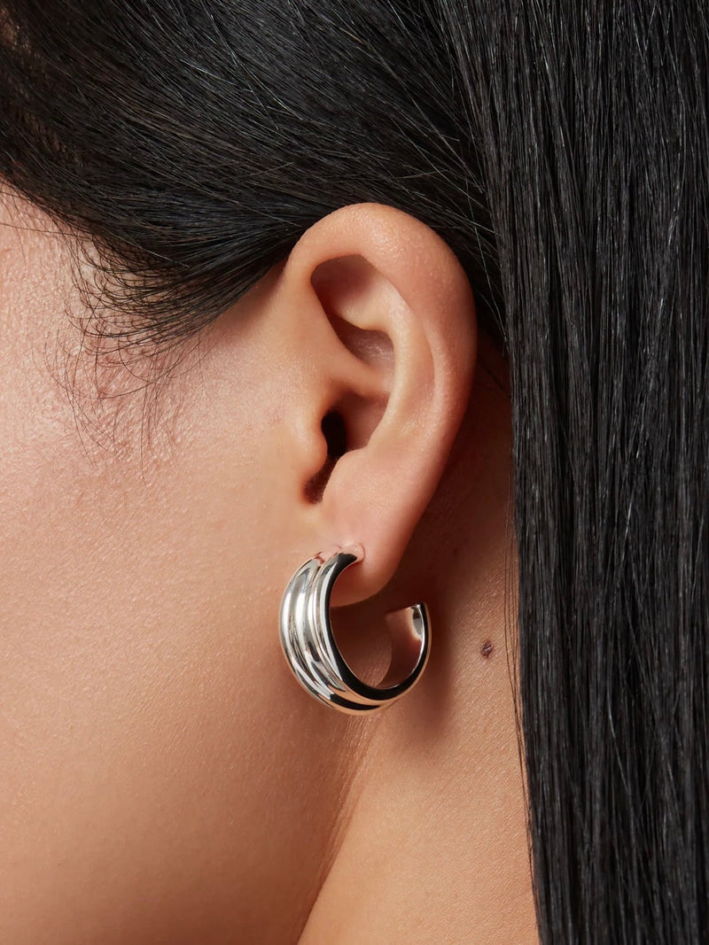 Lennon Hoops in Silver