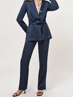 Katherine Straight Leg Trousers in Navy