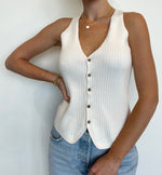 Selma Knit Top in Ivory