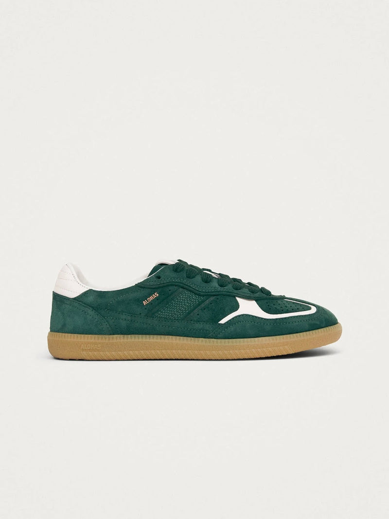 Rife Leather Sneakers in Forest Green