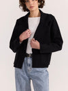 Aiden Crop Coatigan in Black