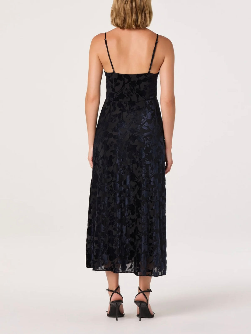 Velvet Burnout Bustier Dress