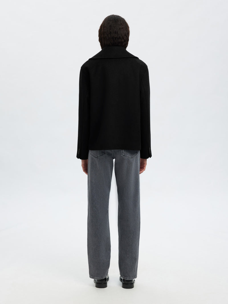 Alma Wool Blend Jacket in Black