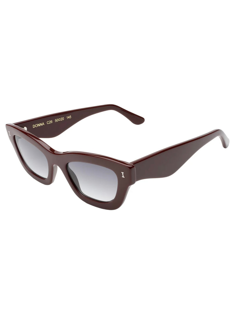 Donna Sunglasses in Bordeaux w/Grey Gradient Lenses