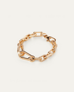 Padlock Heart Chain Bracelet in Gold