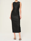 Esme Dress in Black Coated