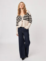 Stanley Cardigan in Nougat Stripe