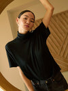 Fable Turtleneck Tee in Black