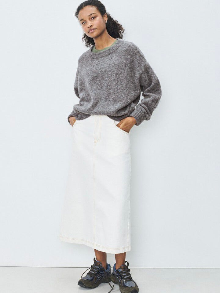 Vitow Knit Jumper in Acier Chine