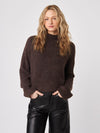 Oliver Mock Neck Sweater in Chocolate