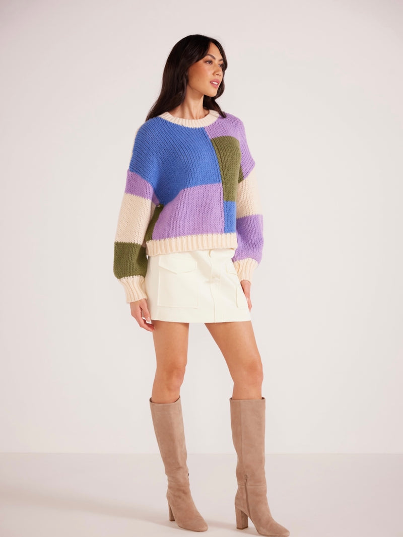 Lawrence Color Block Knit Sweater