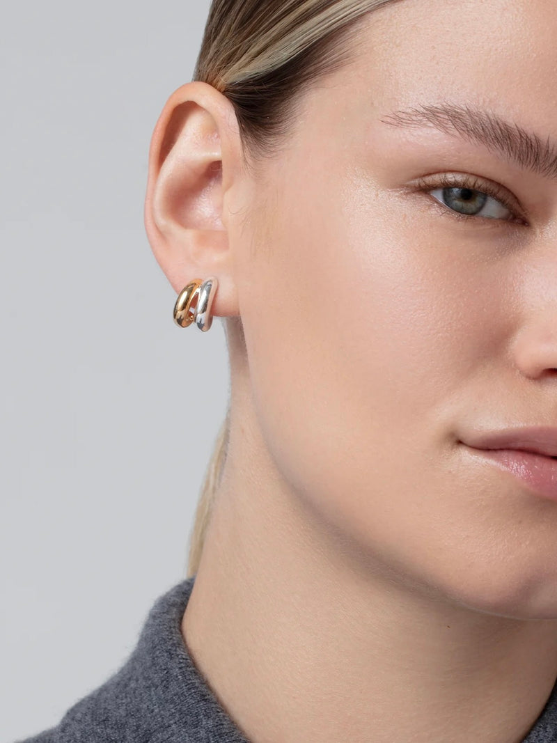 Mini Florence Earrings in Two-Tone