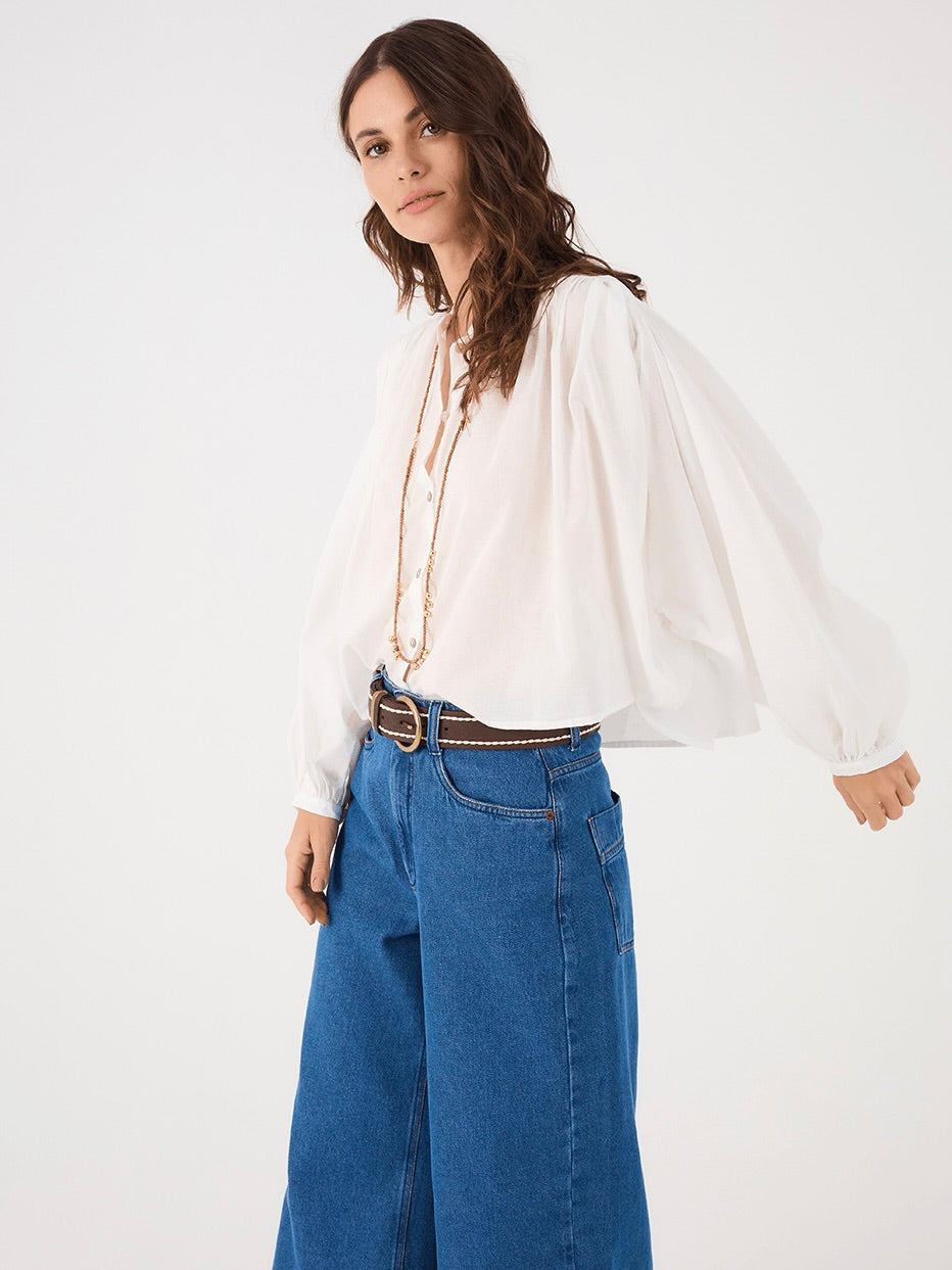 Puff Cotton Blouse