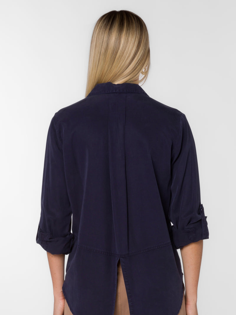 Riley Button Up in Midnight Navy