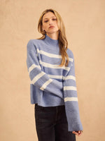 Everett Mock Neck Knit in Castaway