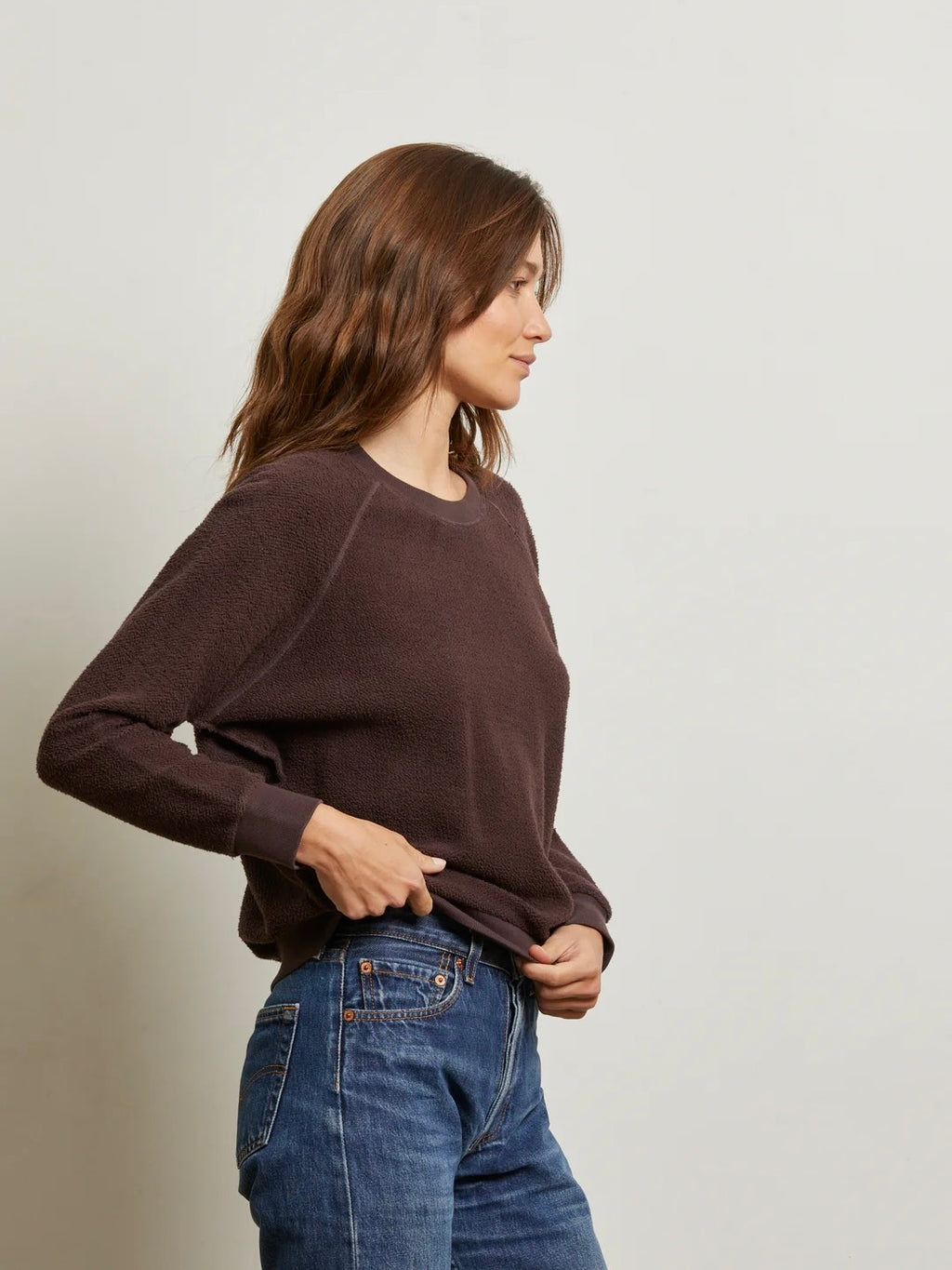 Ziggy Inside Out Sweatshirt in Cocoa Powder