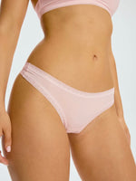 The Micro Lace Trim Thong in Soft Pink