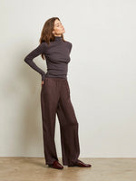 Hayden Luxe Rib Turtleneck in Cocoa