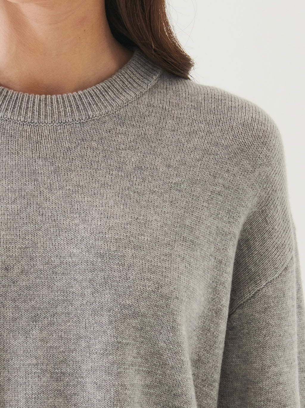 Xfine Merino Cashmere Relaxed Knit in Flannel