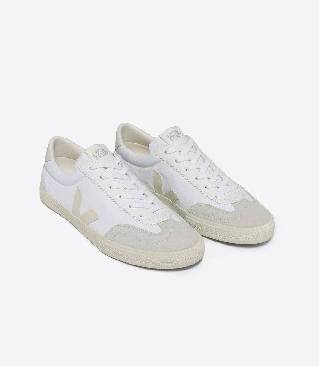 Volley Canvas Shoe in White Pierre
