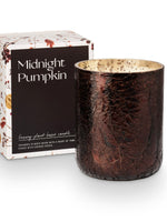 Midnight Pumpkin Small Boxed Crackle Glass Candle