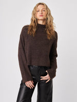 Oliver Mock Neck Sweater in Chocolate