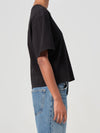 Sulma Drop Shoulder Tee in Black