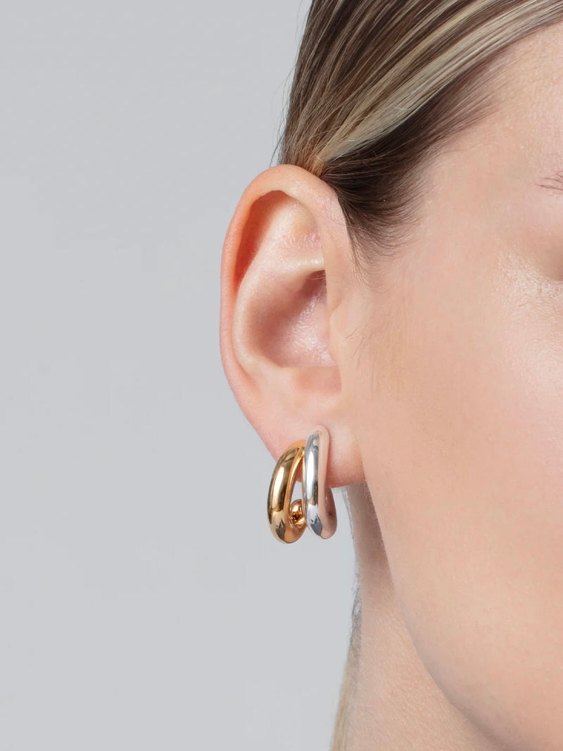 Florence Earrings in Two-Tone