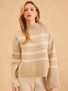 Everett Mock Neck Knit in Wheatberry