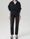 Mirelle Funnel Neck Sweater in Charcoal