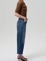 Ayla Raw Hem Crop in Chaya