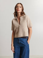 Joni Short Sleeve Collar Knit