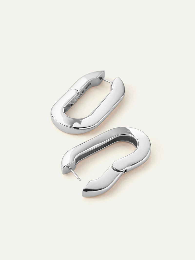 Mega U-Link Earring in Silver