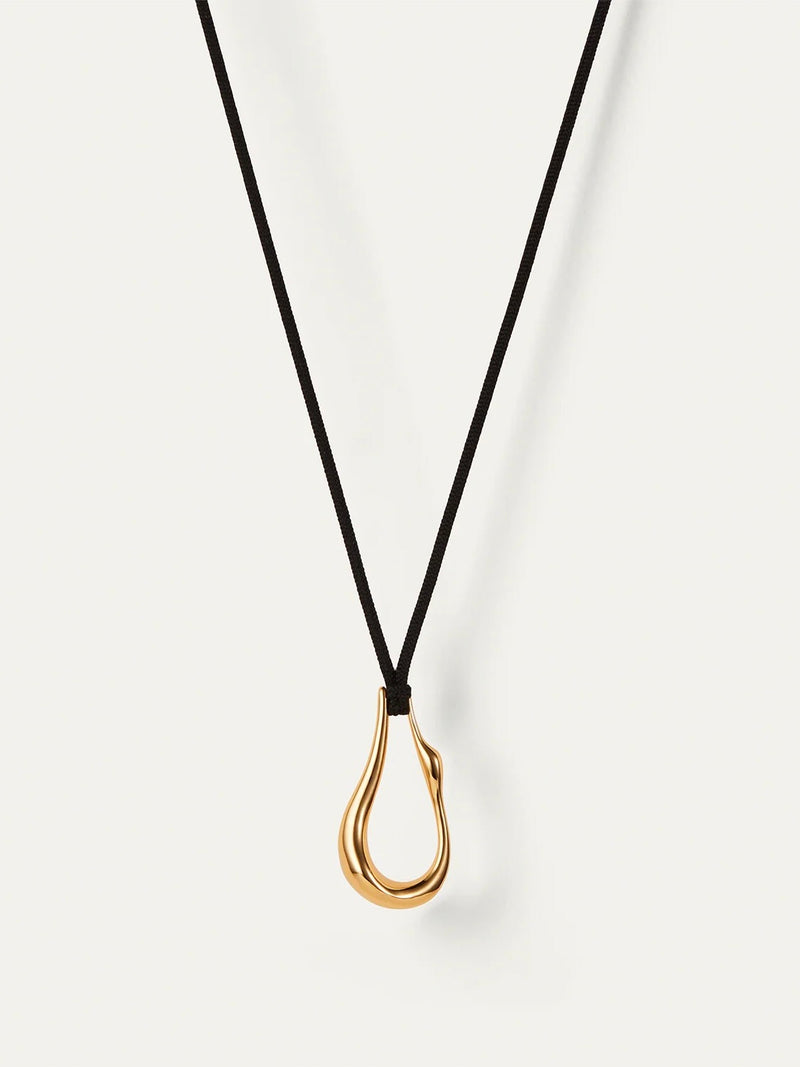 Egret Rope Necklace in Gold