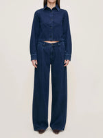 Isabel Wide Leg in Rain Storm
