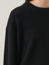 Xfine Merino Cashmere Relaxed Knit in Black
