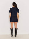 Raya Tie Front Top in Indigo