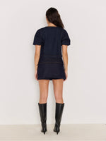 Raya Tie Front Top in Indigo